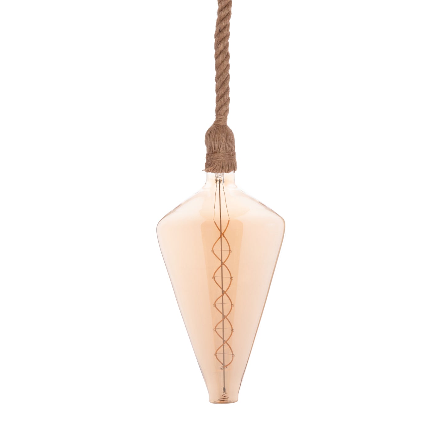 CEILING PENDANT LAMP WITH LIGHT BULB HM11930.01--ROPE 1M LONG AND 2cm THICK-E27 SOCKET