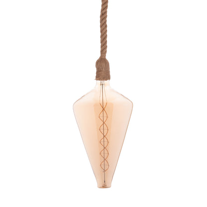 CEILING PENDANT LAMP WITH LIGHT BULB HM11930.01--ROPE 1M LONG AND 2cm THICK-E27 SOCKET