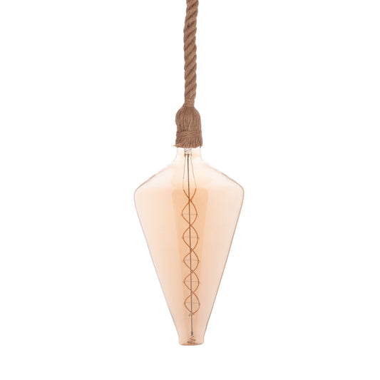 CEILING PENDANT LAMP WITH LIGHT BULB HM11930.01--ROPE 1M LONG AND 2cm THICK-E27 SOCKET