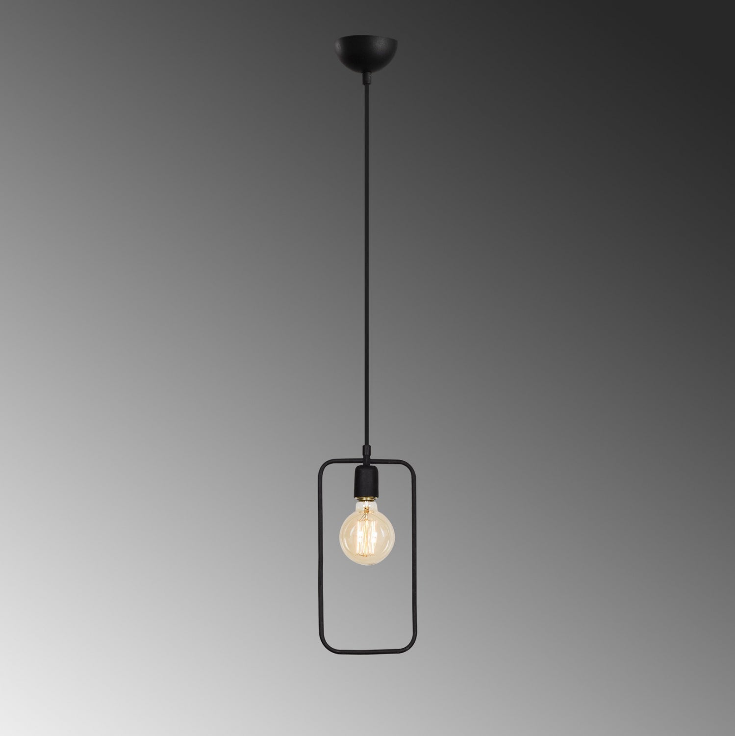 METALLIC PENDANT LIGHT BLACK HM7258 15Χ6Χ123 cm.