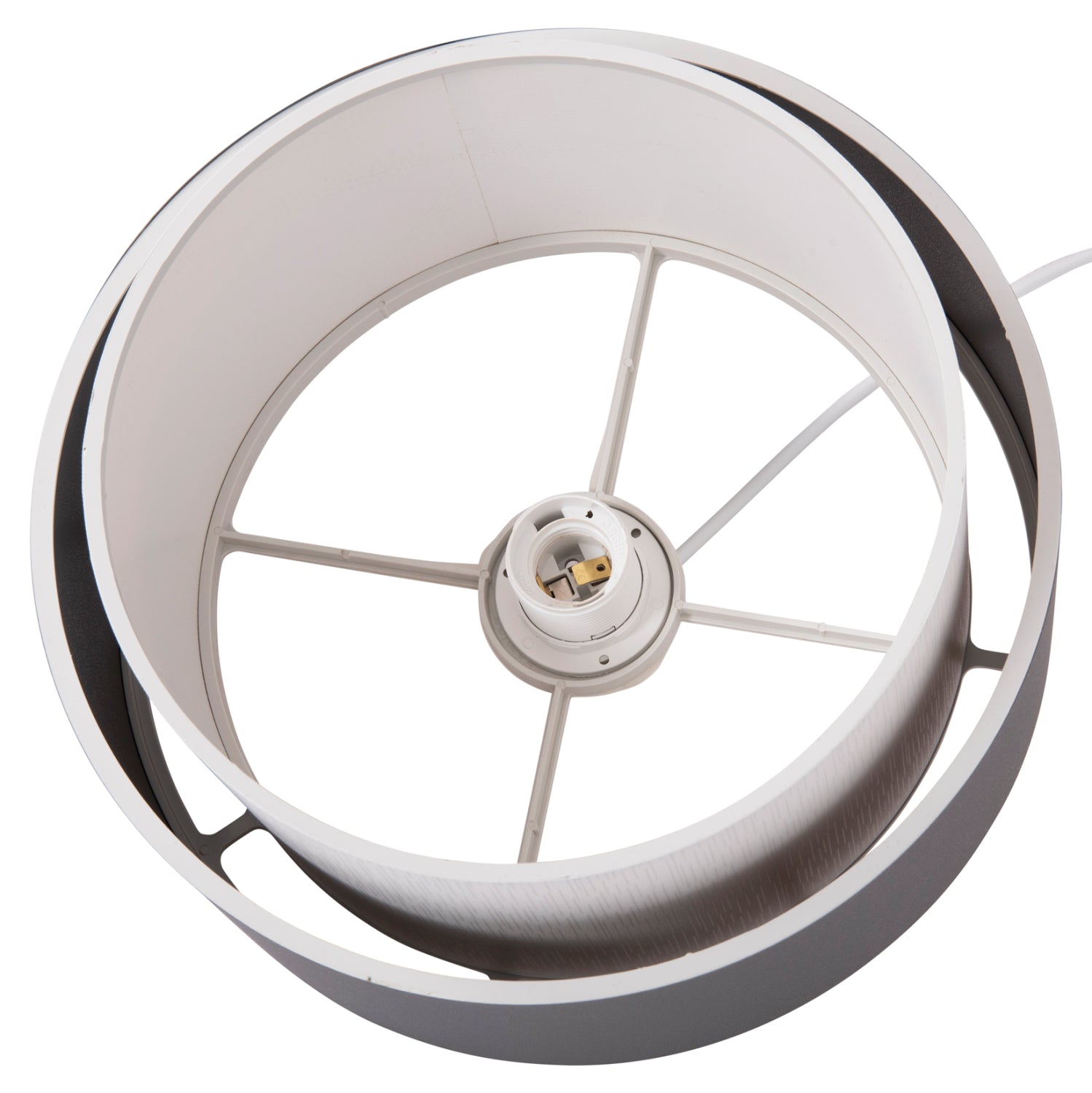 CEILING PENDANT CYLINDRICAL LAMP KRIKS HM4706.01 PVC IN WHITE-GREY Φ30x70Hcm.