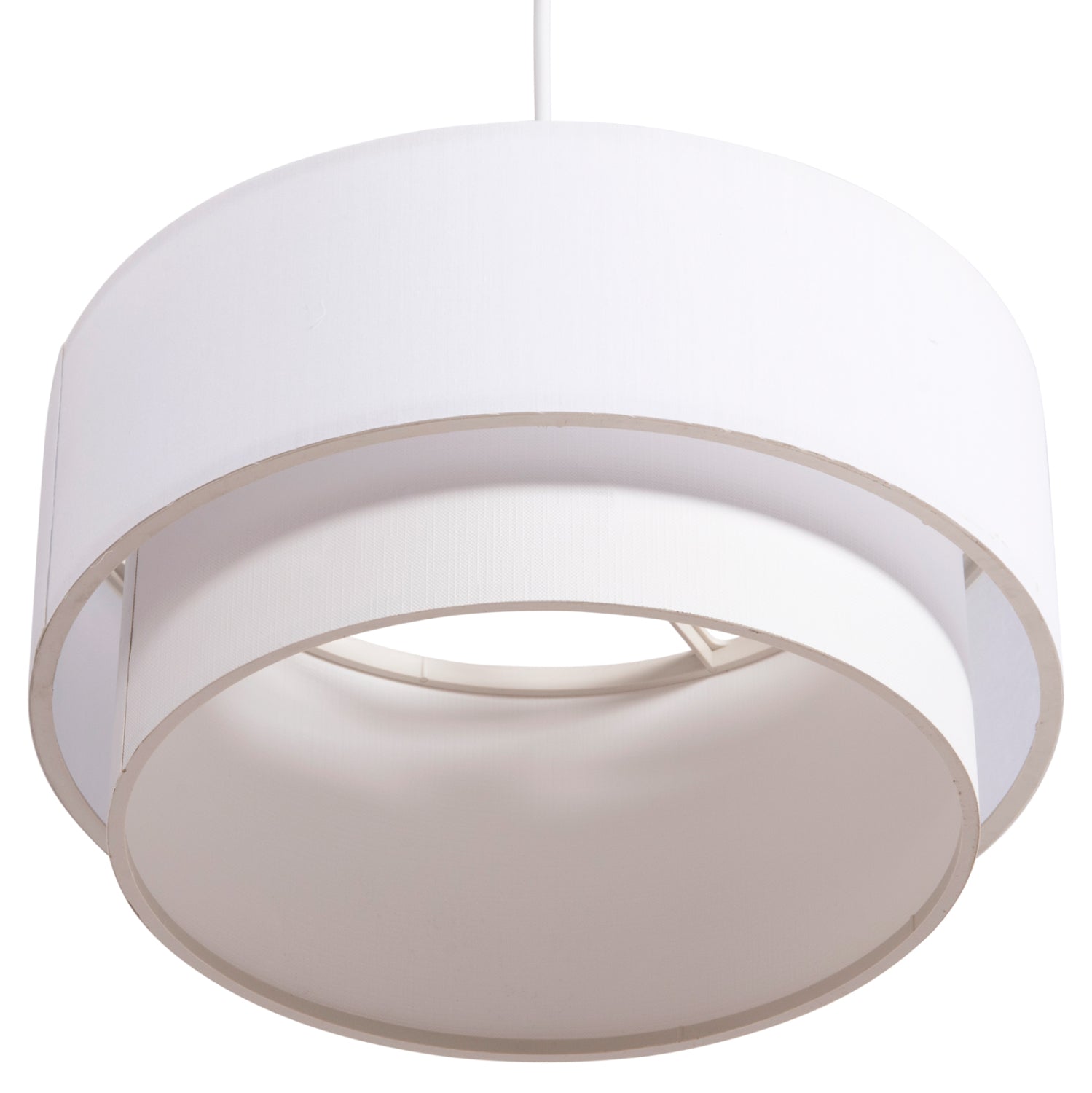 CEILING PENDANT CYLINDRICAL LAMP KRIKS HM4707.01 PVC IN WHITE Φ30x70Hcm.