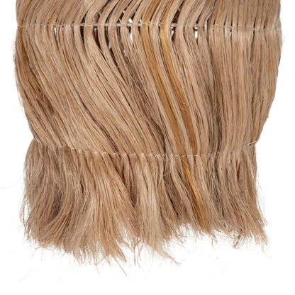 CEILING PENDANT OBLONG CYLINDRICAL CAP MADE OF ABACA FIBERS IN NATURAL 30x30x45Hcm.HM7763