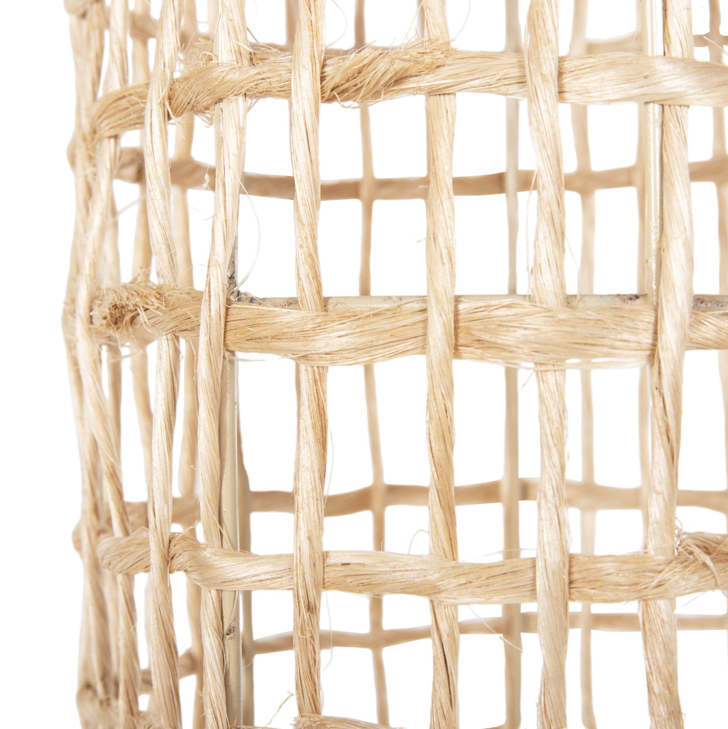 CEILING PENDANT OBLONG CYLINDRICAL CAP ABACA FIBERS IN NATURAL Φ21x43-120Hcm.HM7768