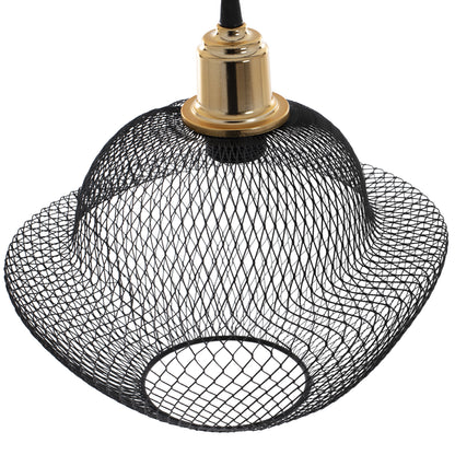 CEILING PENDANT BLACK METAL MESHES MODERN STYLE Φ30x65Hcm.HM7690.01