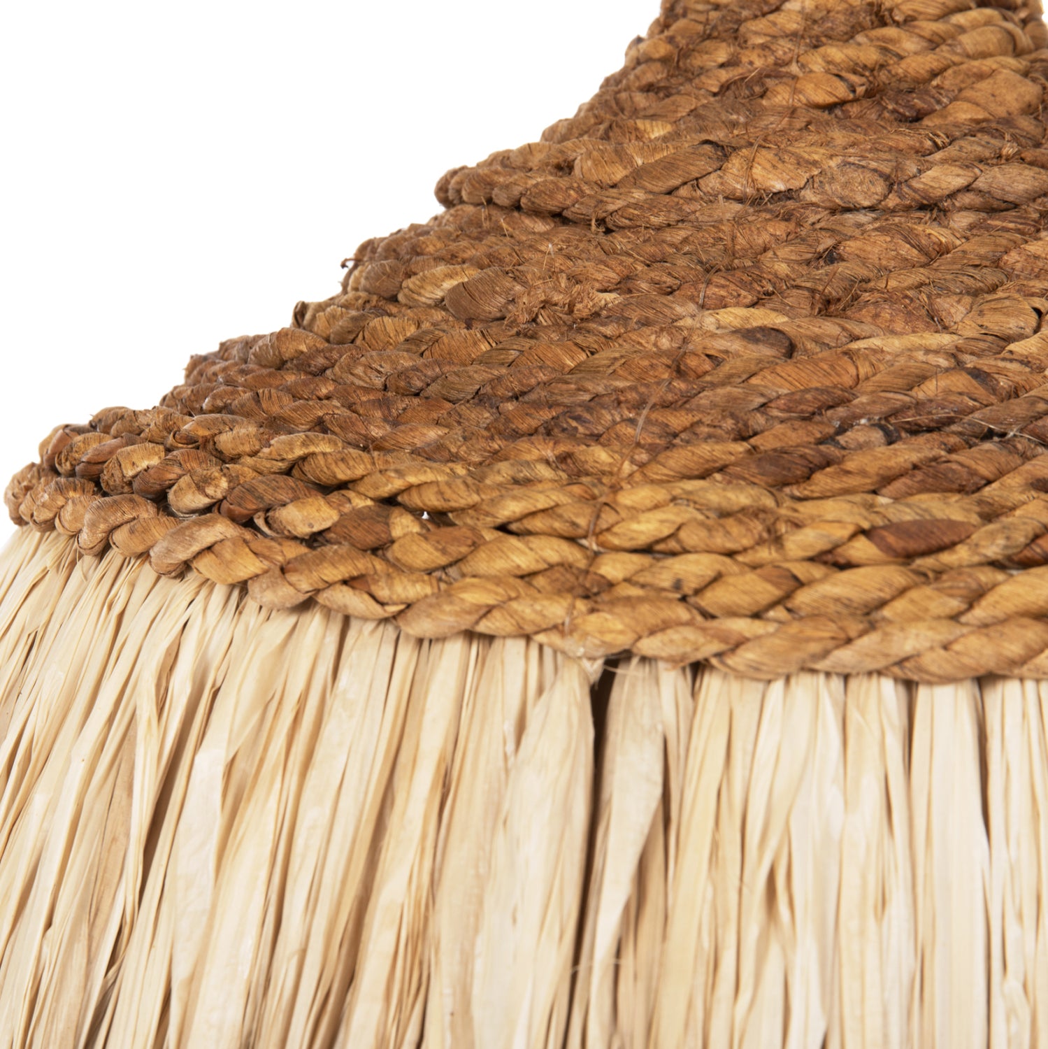 CEILING PENDANT WITH SISAL FIBER CAP IN NATURAL COLOR Φ36x46-120Hcm.HM7787