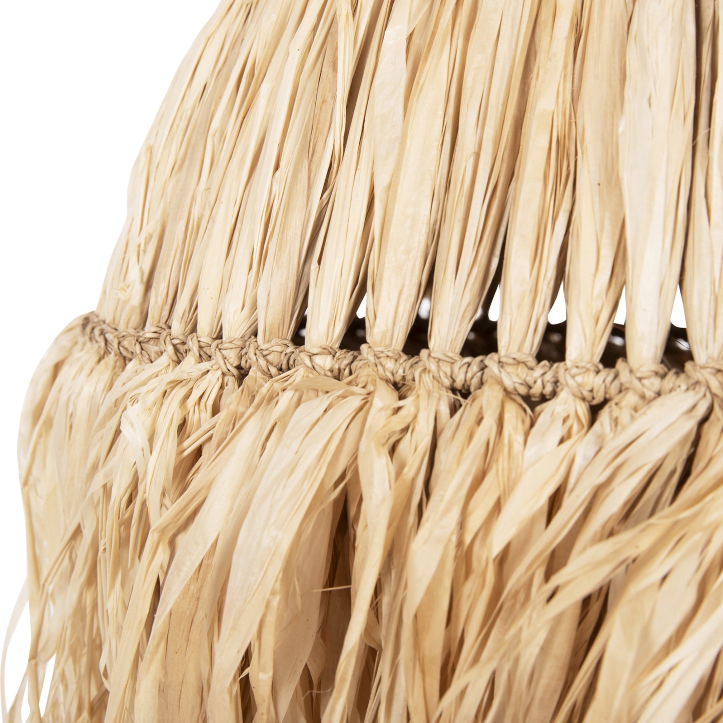 CEILING PENDANT WITH SISAL FIBER CAP IN NATURAL COLOR Φ36x46-120Hcm.HM7787