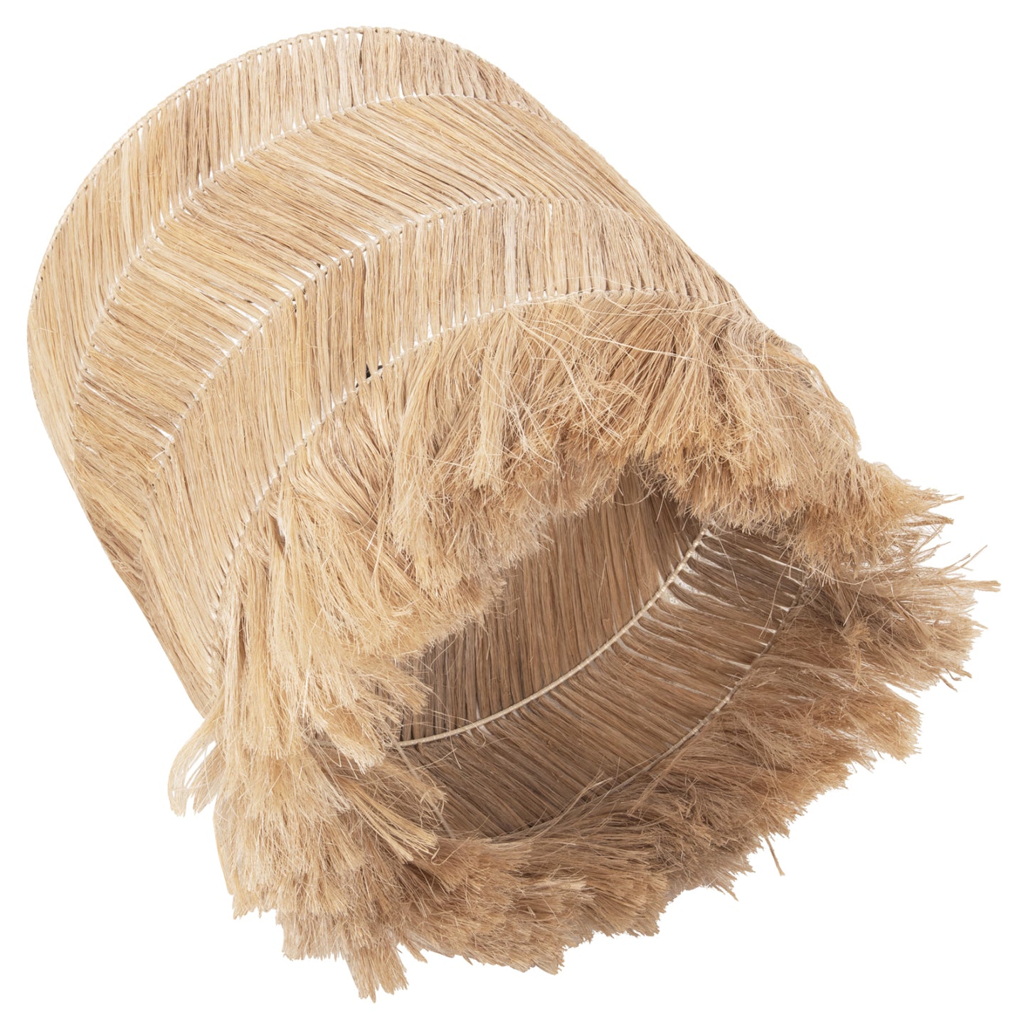 CEILING PENDANT WITH CYLINDRICAL CAP MADE OF ABACA FIBERS NATURAL COLOR Φ45x52-120Yεκ.HM7757