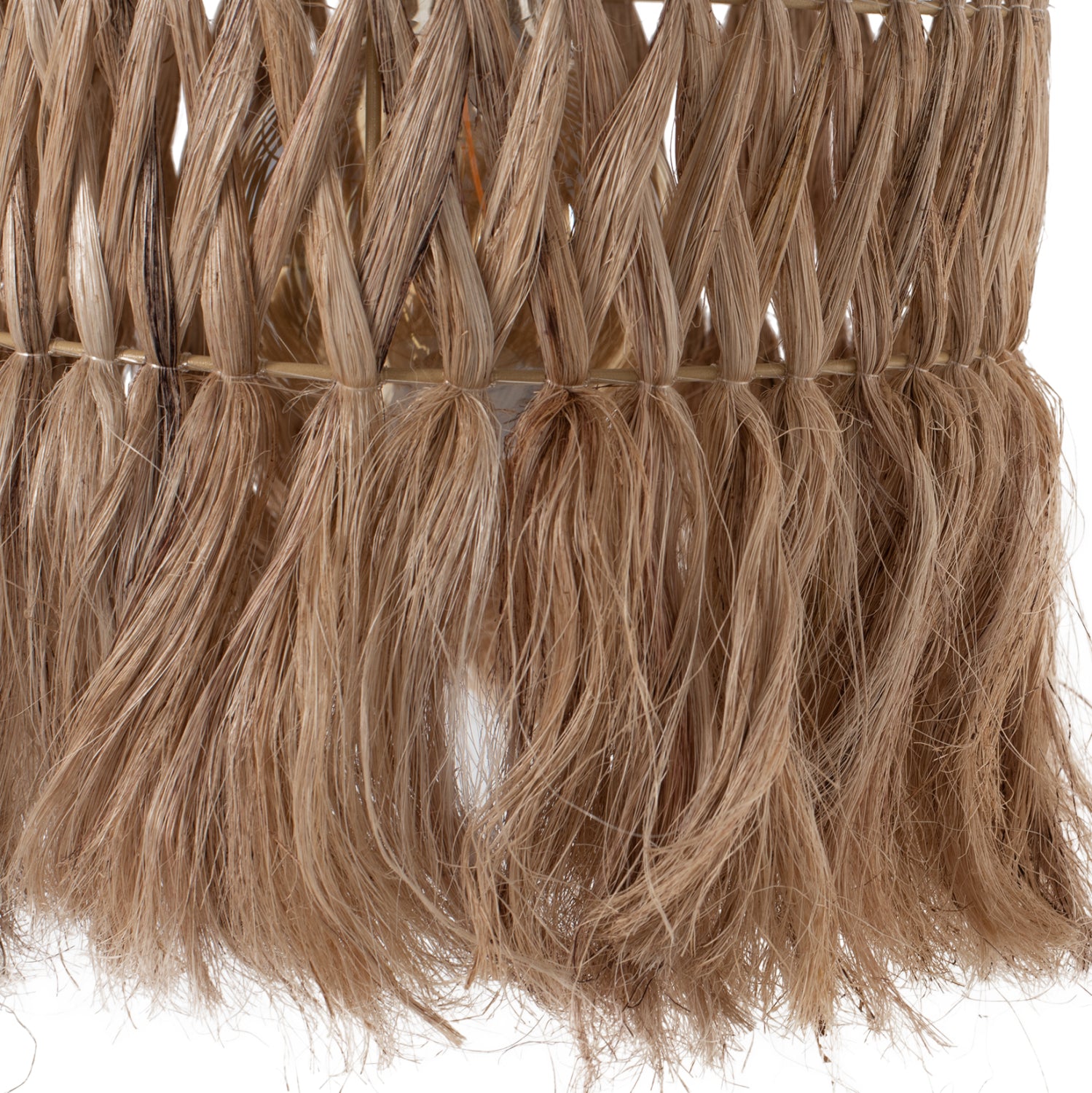 CEILING PENDANT WITH CYLINDRICAL CAP MADE OF ABACA FIBERS IN NATURAL COLOR 30X30X40Hcm.HM7781