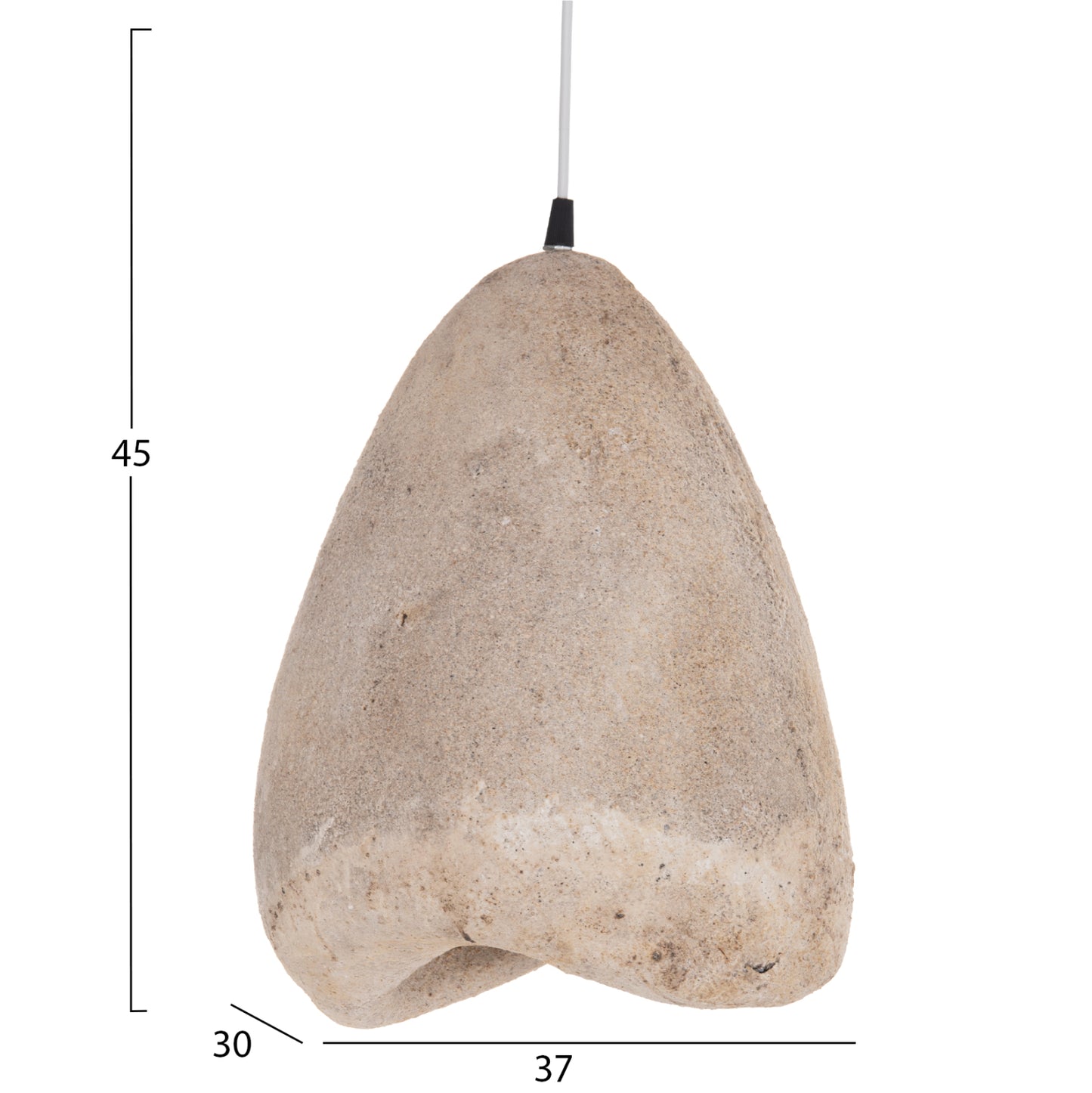 CEILING PENDANT LAMP STONE-LOOK STONER (S) FB94417 DARK BEIGE 37x30x45Hcm.