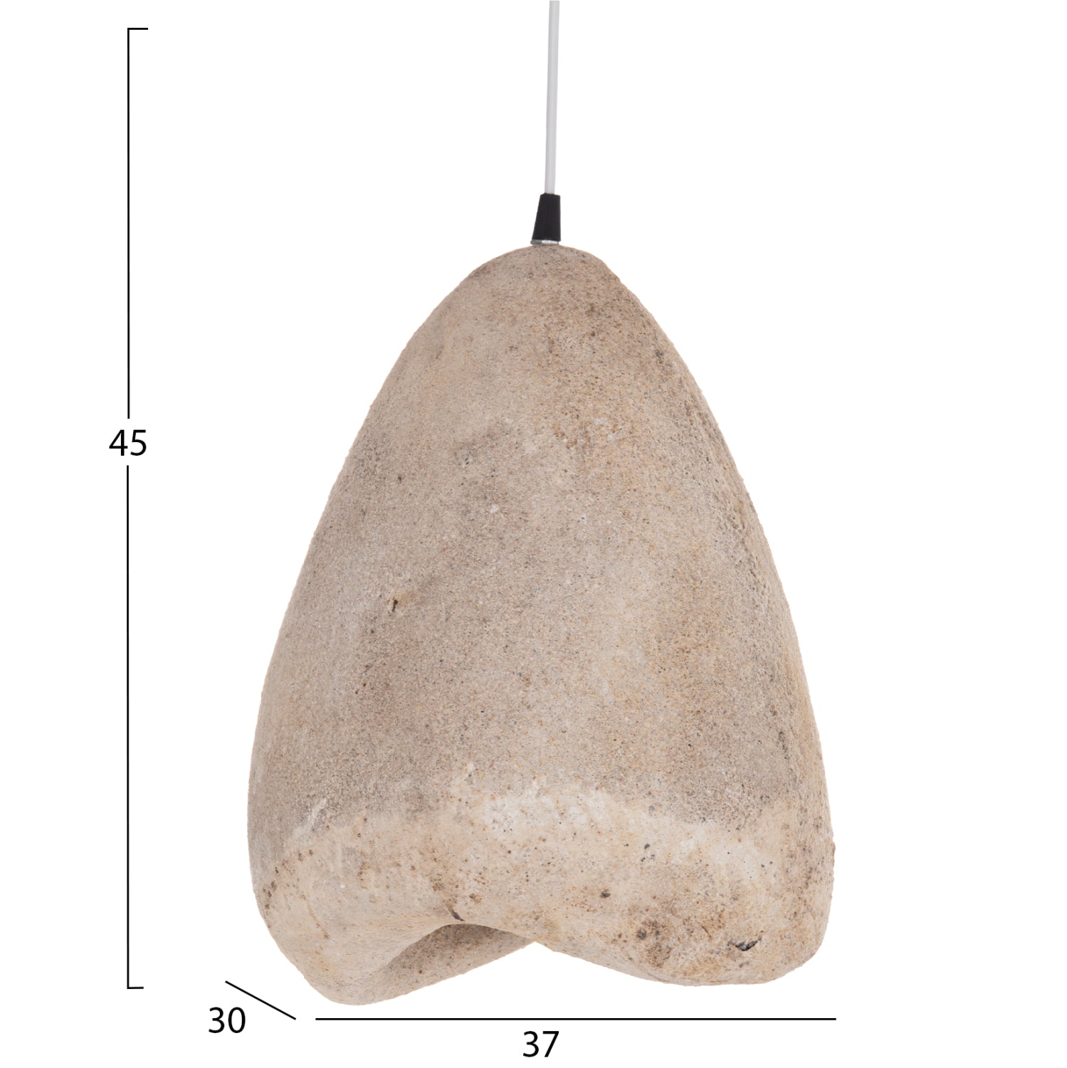 CEILING PENDANT LAMP STONE-LOOK STONER (S) FB94417 DARK BEIGE 37x30x45Hcm.