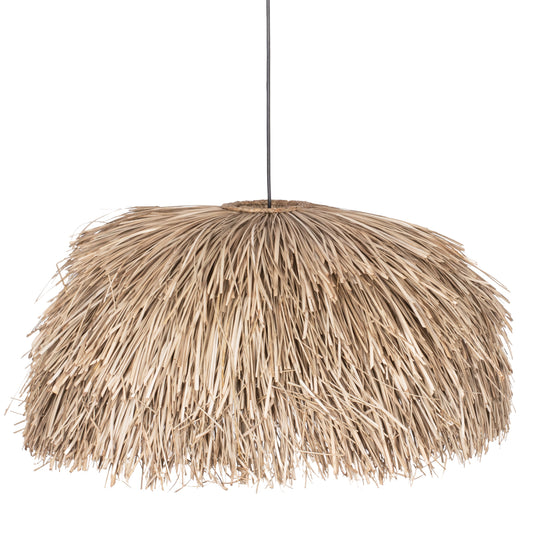 CEILING PENDANT WITH PANDAN AND MENDONG GRASS CAP NATURAL COLOR Φ80Χ35Hcm.HM7778