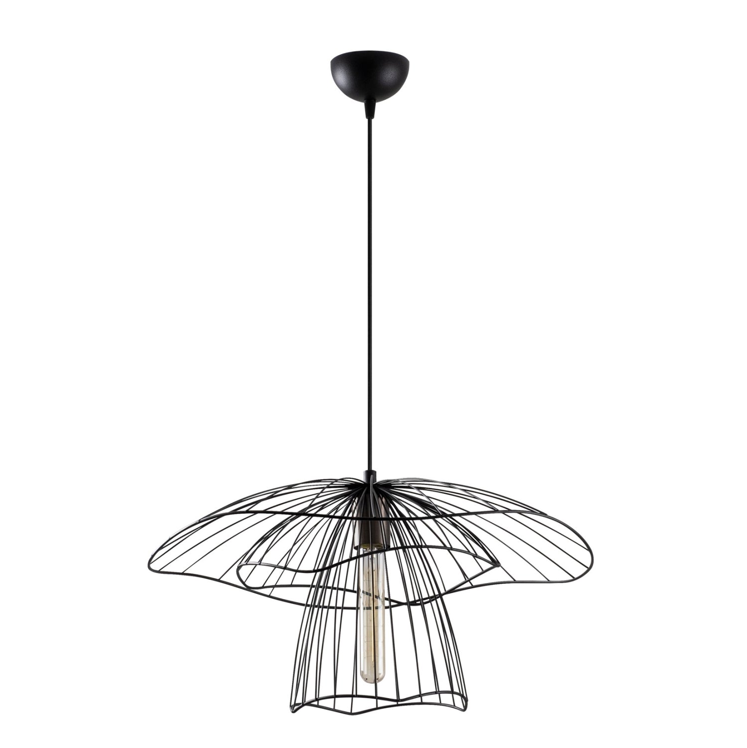 METALLIC PENDANT LIGHT IN BLACK HM7231 E27 Φ50x123 cm.