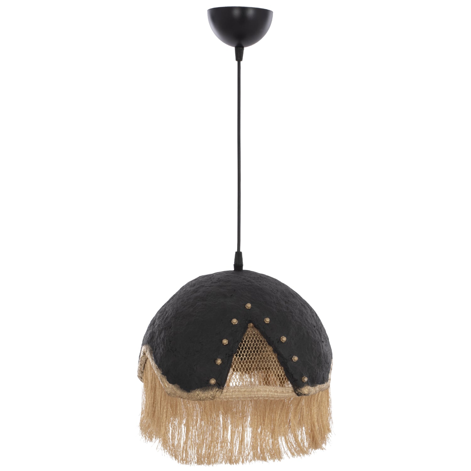 CEILING PENDANT METAL WITH FRINGES Φ30x70Hcm.HM7693.01