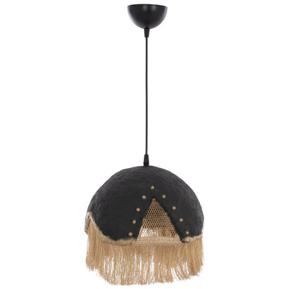 CEILING PENDANT METAL WITH FRINGES Φ30x70Hcm.HM7693.01