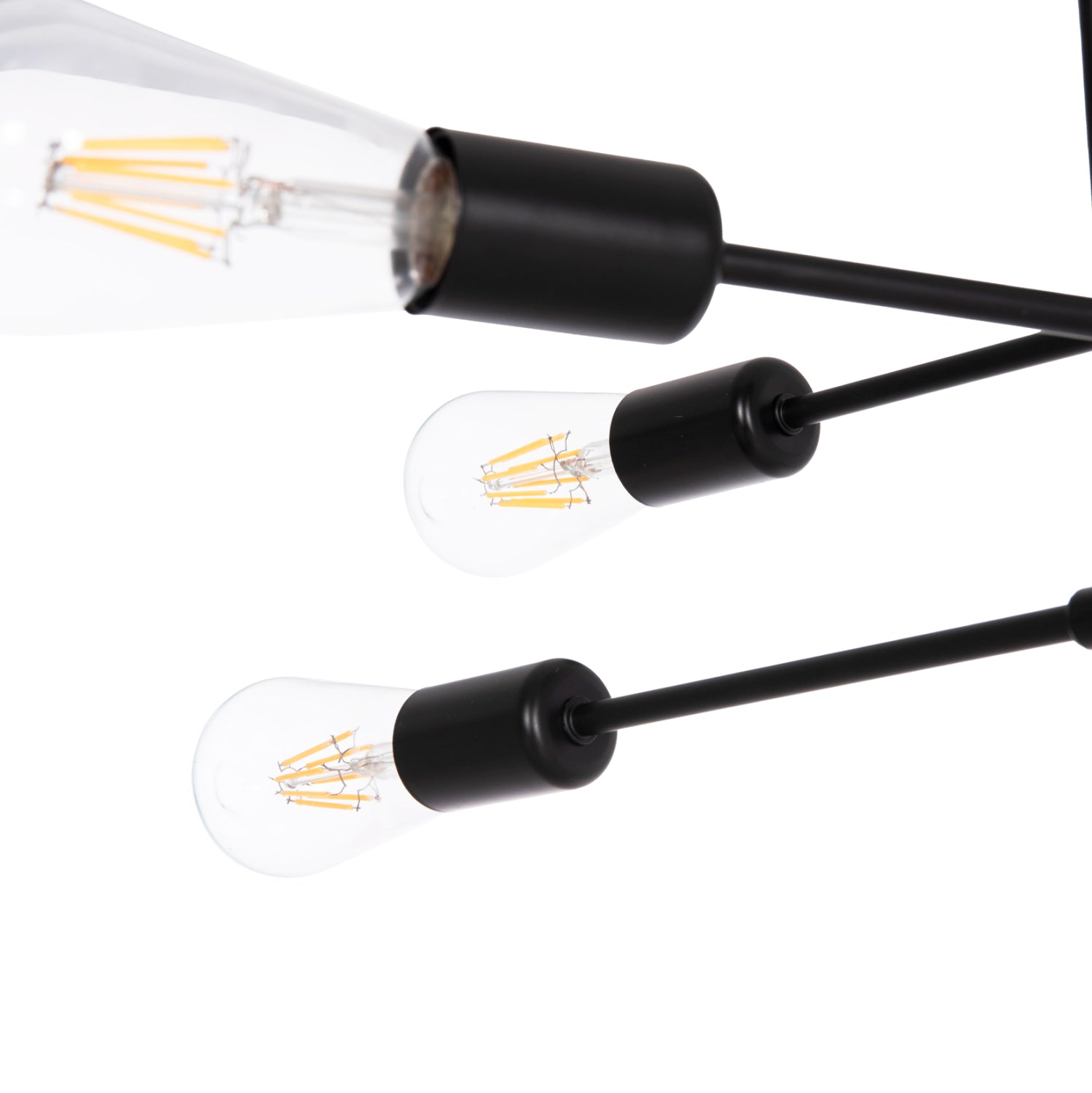 CEILING PENDANT MULTILIGHT FIXTURE LIGHTY HM7427.11 BLACK METAL 51x51x23Hcm.