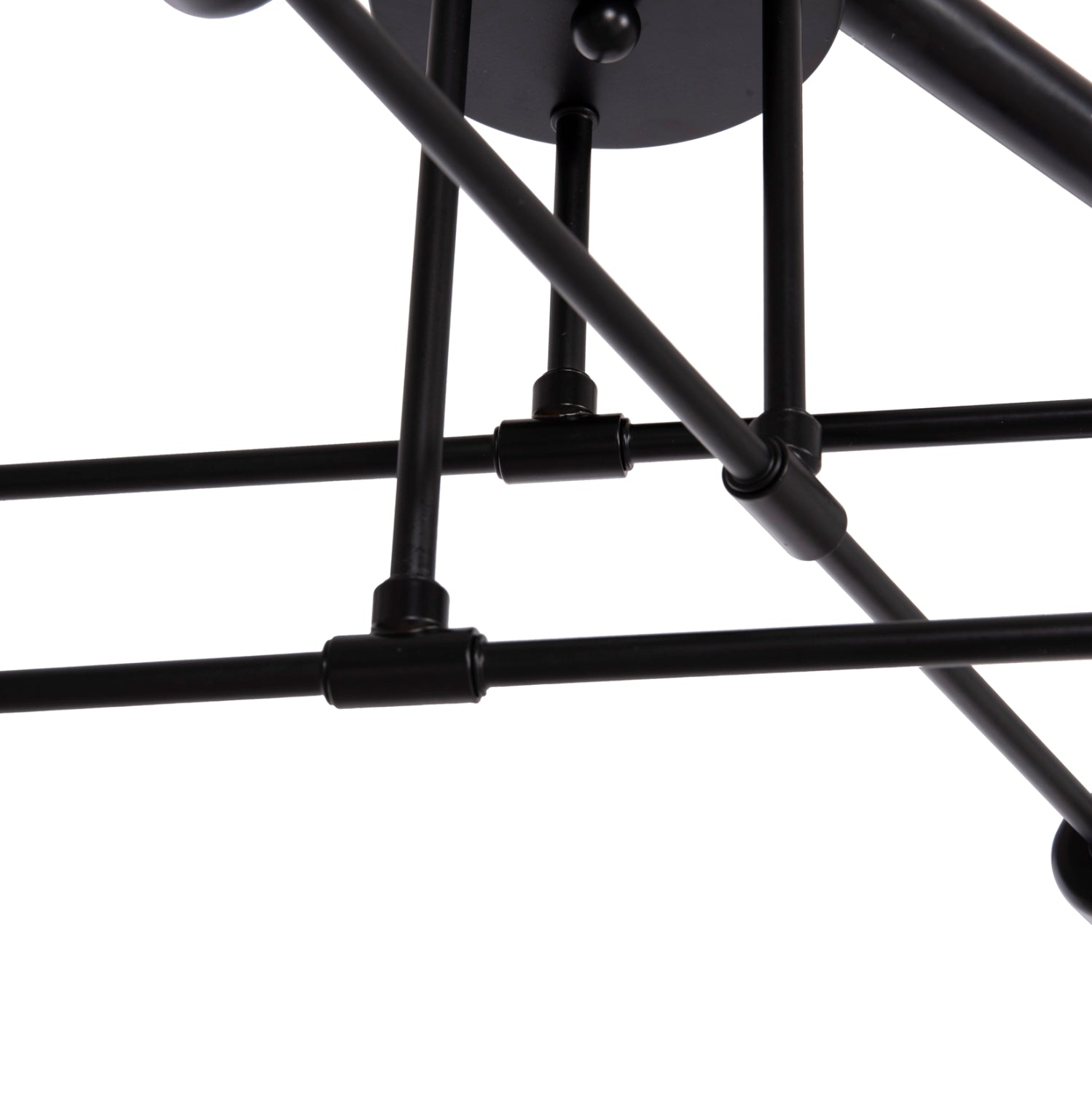 CEILING PENDANT MULTILIGHT FIXTURE LIGHTY HM7427.11 BLACK METAL 51x51x23Hcm.
