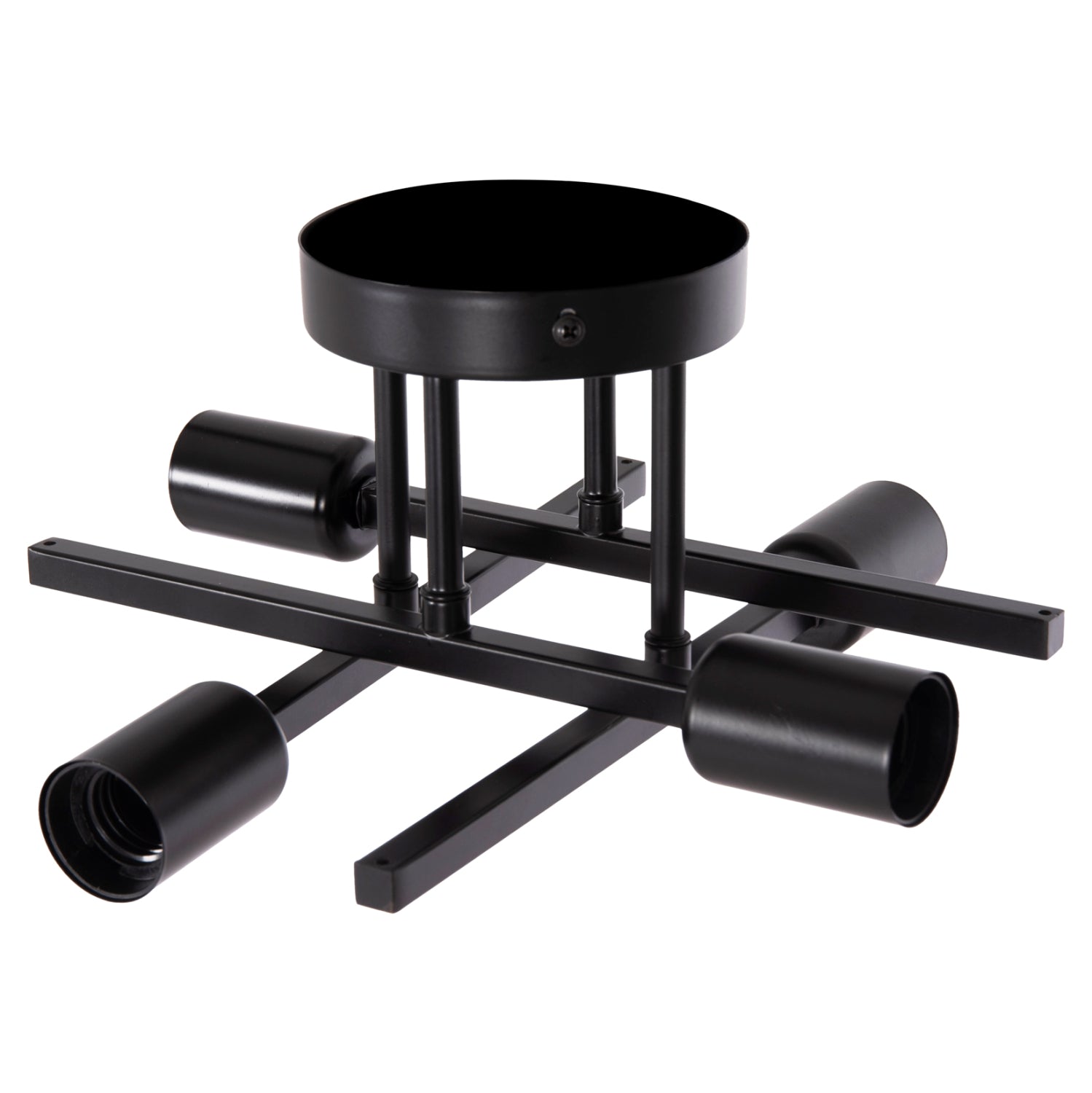 CEILING PENDANT MULTILIGHT FIXTURE LIGHTY HM7428.11 BLACK METAL 28x28x15Hcm.