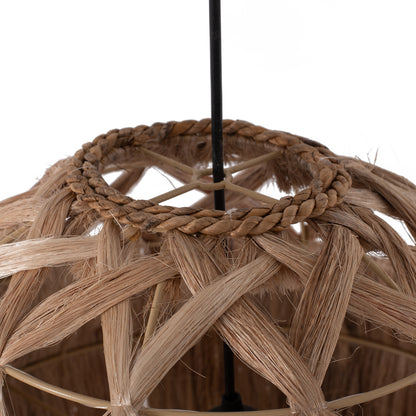 CEILING PENDANT SPHERICAL WITH ABACA FIBERS IN NATURAL 44x44x46-80Hcm.HM7779