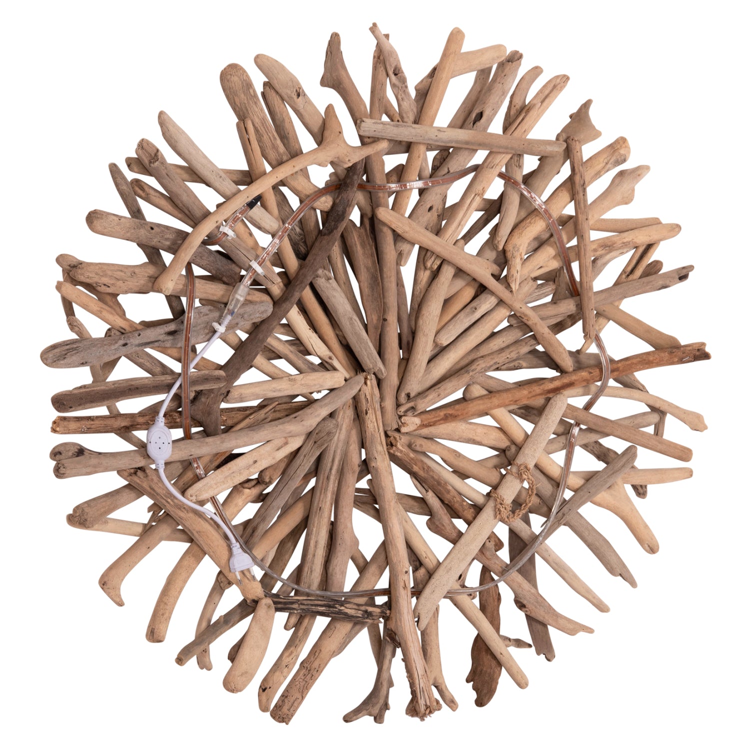 DECORATIVE WALL SCONCE DREAMER HM4422 DRIFTWOOD WITH LED STRIP Φ90x7(thickness)cm.