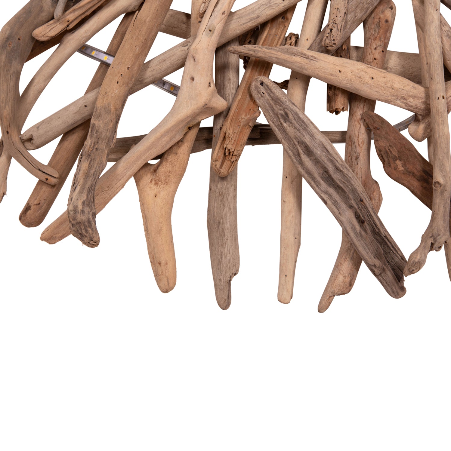 DECORATIVE WALL SCONCE DREAMER HM4422 DRIFTWOOD WITH LED STRIP Φ90x7(thickness)cm.
