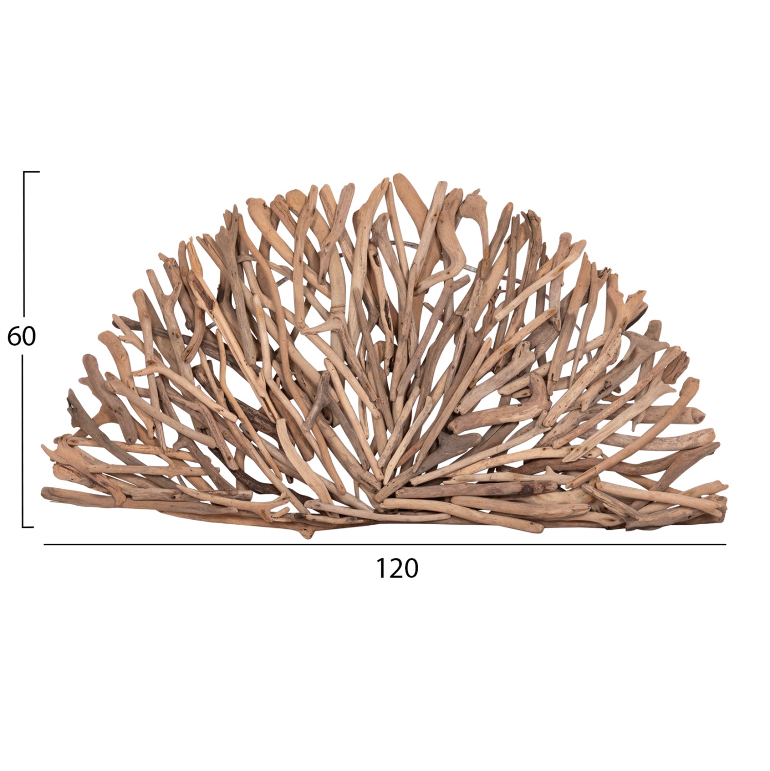 DECORATIVE WALL SCONCE DREAMER2 HM4428 DRIFTWOOD WITH LED STRIP 120x60x7(thickness)cm.