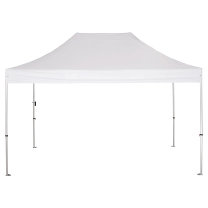 GAZEBO HEAVY-DUTY CRESSEN HM6306 FOLDABLE-ALUMINUM SILVER FRAME-WHITE SHADES 3x4,5x3,4Hm