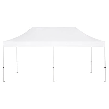 GAZEBO HEAVY-DUTY CRESSEN HM6307 FOLDABLE-ALUMINUM SILVER FRAME-WHITE SHADES 3x6x3,4Hm
