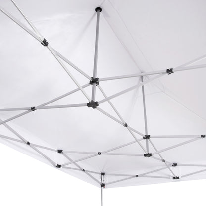 GAZEBO HEAVY-DUTY CRESSEN HM6306 FOLDABLE-ALUMINUM SILVER FRAME-WHITE SHADES 3x4,5x3,4Hm