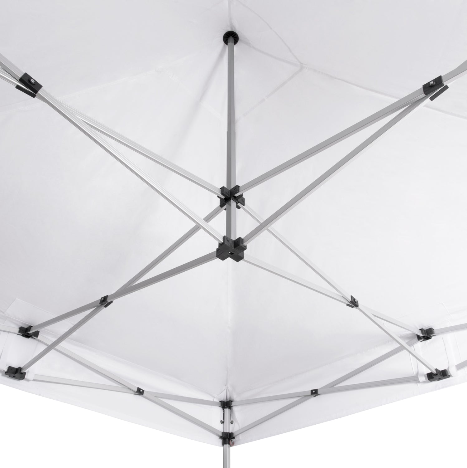 GAZEBO HEAVY-DUTY CRESSEN HM6305 FOLDABLE-ALUMINUM SILVER FRAME-WHITE SHADES 3x3x3,4Hm