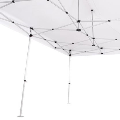 GAZEBO HEAVY-DUTY CRESSEN HM6307 FOLDABLE-ALUMINUM SILVER FRAME-WHITE SHADES 3x6x3,4Hm