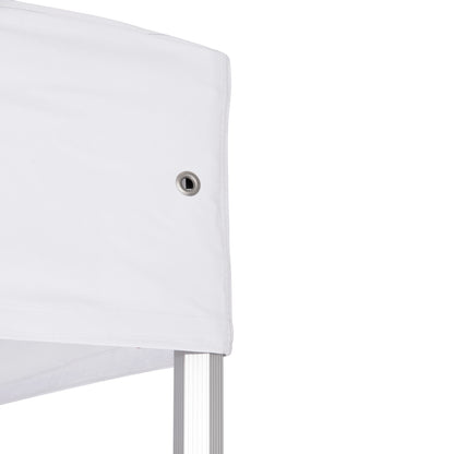 GAZEBO HEAVY-DUTY CRESSEN HM6305 FOLDABLE-ALUMINUM SILVER FRAME-WHITE SHADES 3x3x3,4Hm