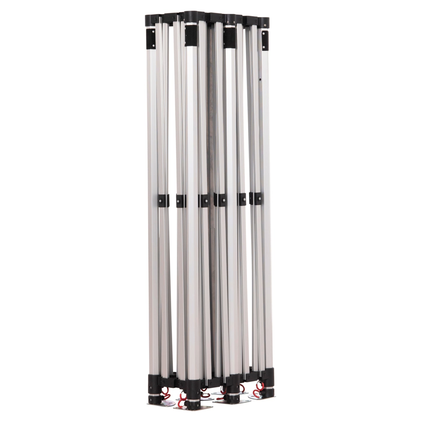 GAZEBO HEAVY-DUTY CRESSEN HM6307 FOLDABLE-ALUMINUM SILVER FRAME-WHITE SHADES 3x6x3,4Hm