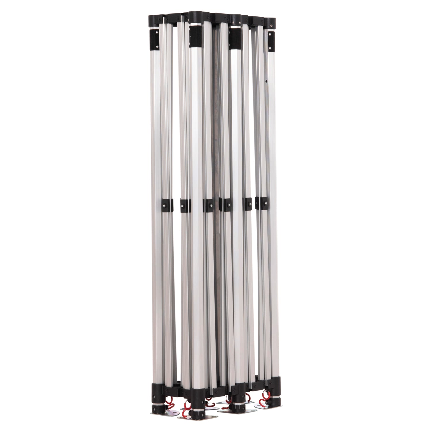 GAZEBO HEAVY-DUTY CRESSEN HM6307 FOLDABLE-ALUMINUM SILVER FRAME-WHITE SHADES 3x6x3,4Hm