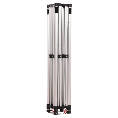 GAZEBO HEAVY-DUTY CRESSEN HM6305 FOLDABLE-ALUMINUM SILVER FRAME-WHITE SHADES 3x3x3,4Hm