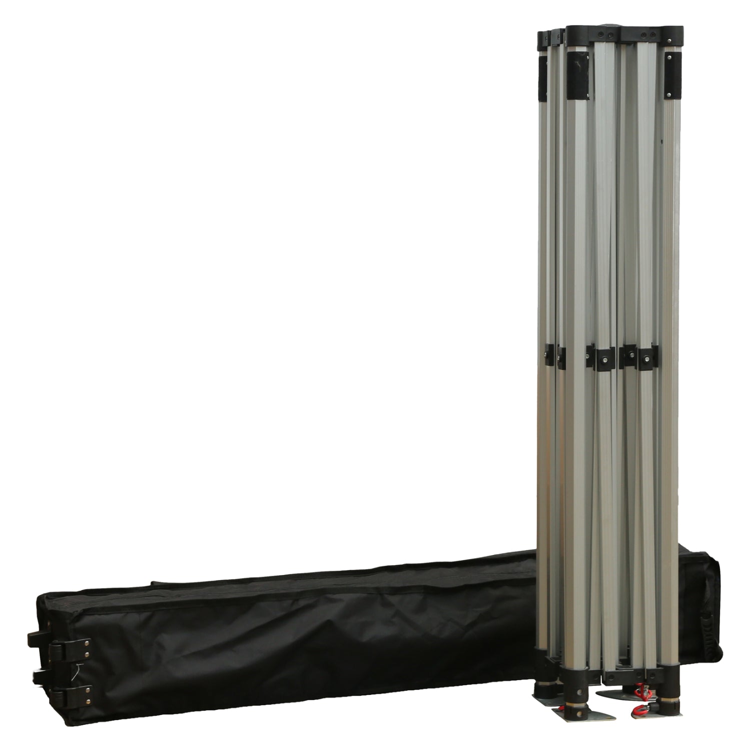GAZEBO HEAVY DUTY WITH 3 SIDEWALL SHADES CRESSEN HM21097.01 FOLDABLE-ALUMINUM SILVER FRAME-WHITE 3x3x3,4Hm
