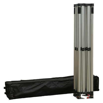 GAZEBO HEAVY DUTY WITH 3 SIDEWALL SHADES CRESSEN HM21097.01 FOLDABLE-ALUMINUM SILVER FRAME-WHITE 3x3x3,4Hm