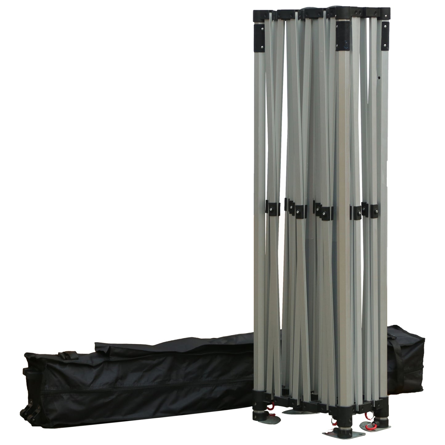 GAZEBO HEAVY DUTY WITH SIDEWALL SHADE CRESSEN HM21098 FOLDABLE-ALUMINUM SILVER FRAME-WHITE 3x4,5x3,4Hm