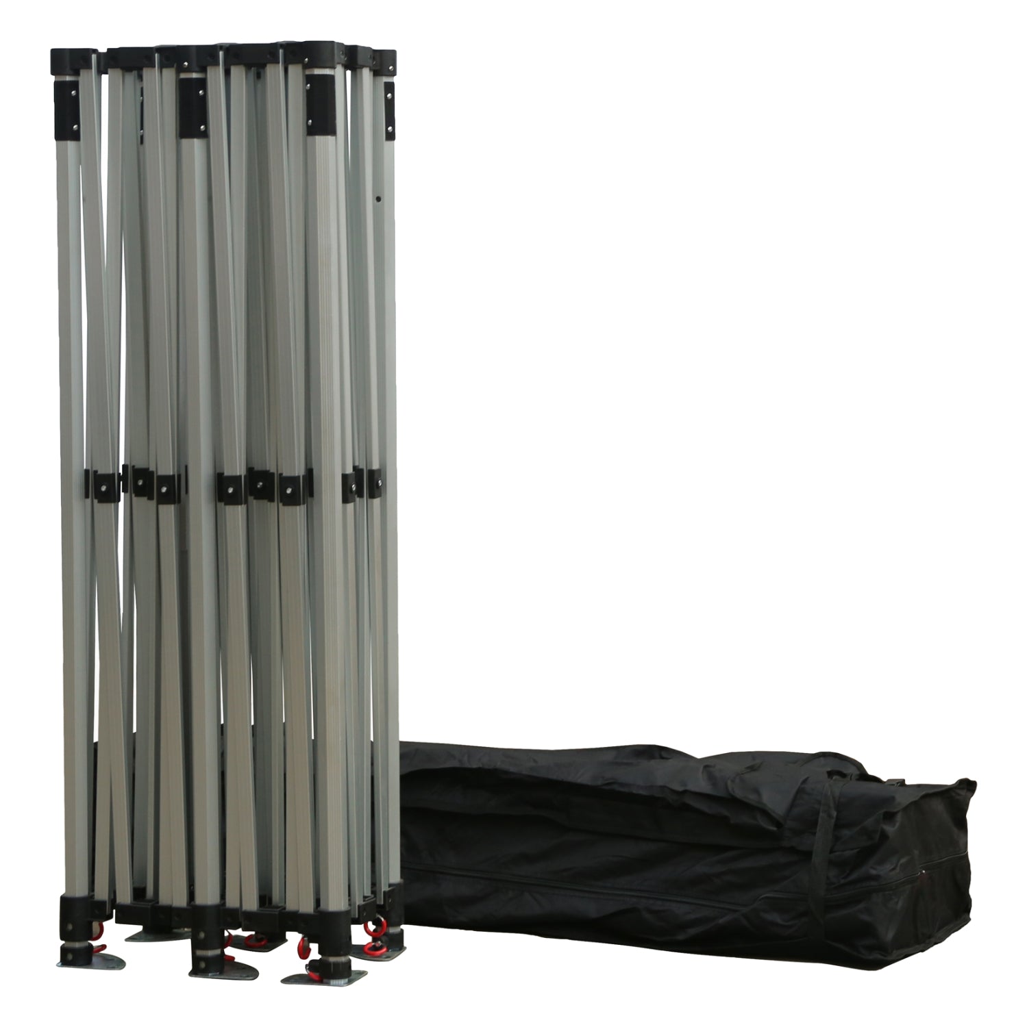 GAZEBO WITH 4 SIDEWALL SHADES CRESSEN HM21099.01 FOLDABLE-ALUMINUM SILVER FRAME-WHITE 3x6x3.4Hm