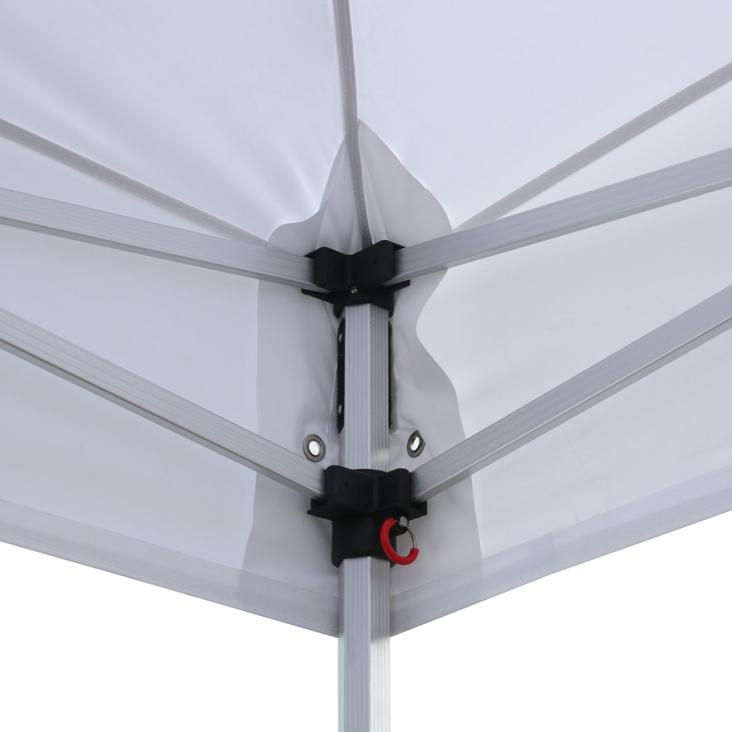 GAZEBO HEAVY DUTY WITH SIDEWALL SHADES CRESSEN HM21099 FOLDABLE-ALUMINUM SILVER FRAME-WHITE 3x6x3.4Hm