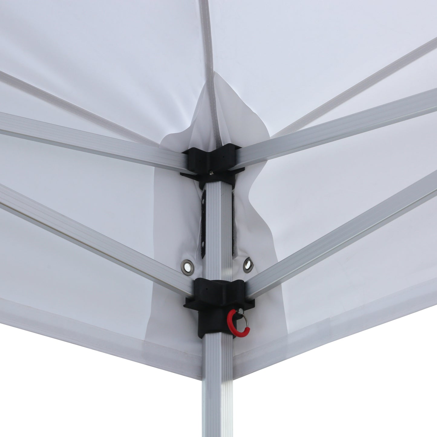 GAZEBO HEAVY DUTY WITH SIDEWALL SHADE CRESSEN HM21098 FOLDABLE-ALUMINUM SILVER FRAME-WHITE 3x4,5x3,4Hm