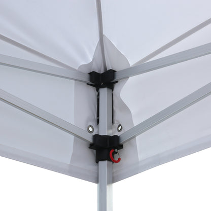 GAZEBO WITH 4 SIDEWALL SHADES CRESSEN HM21099.01 FOLDABLE-ALUMINUM SILVER FRAME-WHITE 3x6x3.4Hm