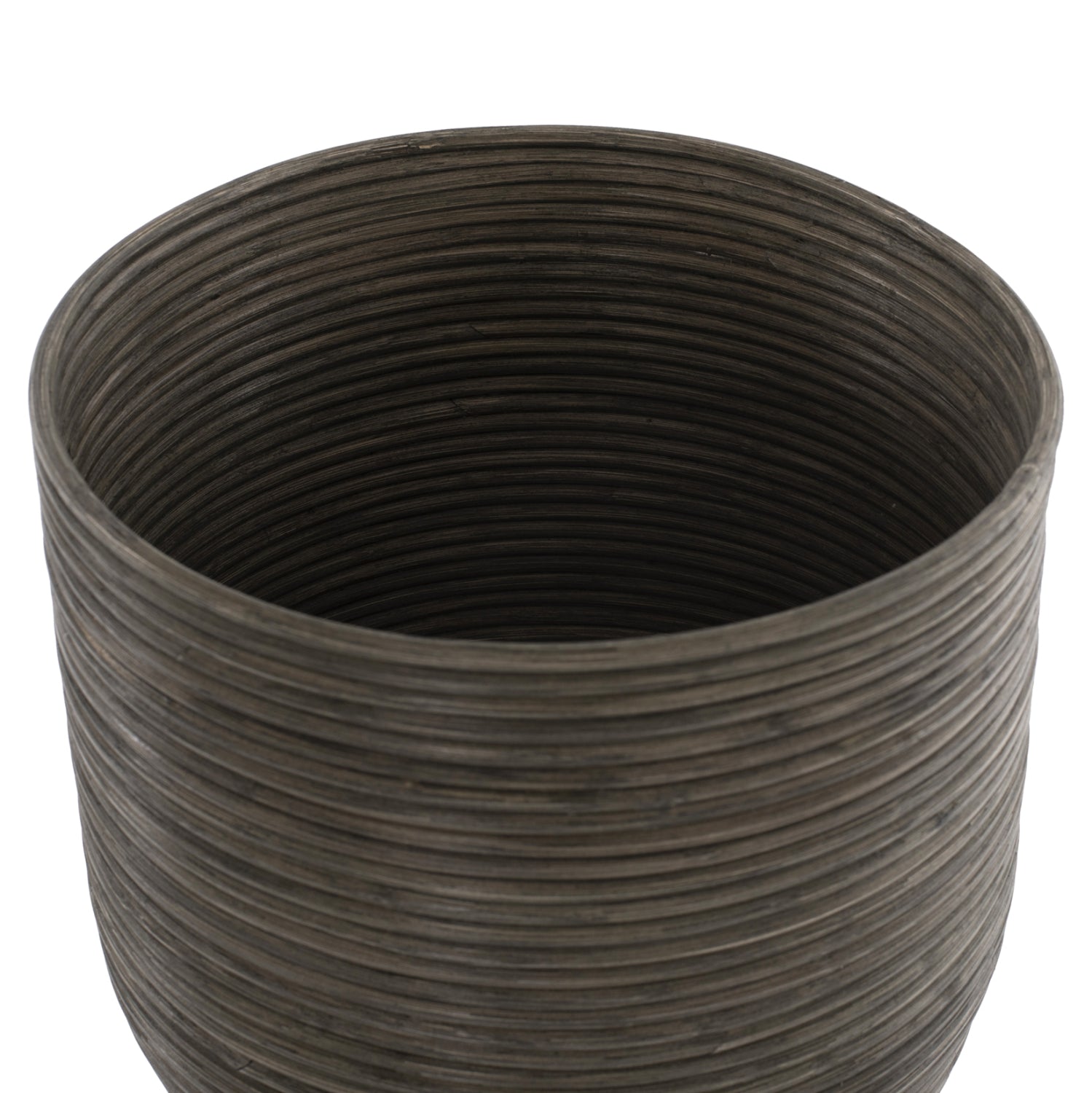 FLOWER POT RATTAN WITH BAMBOO LEGS HM7724 36Χ35Χ95Hcm.NATURAL-GREEN