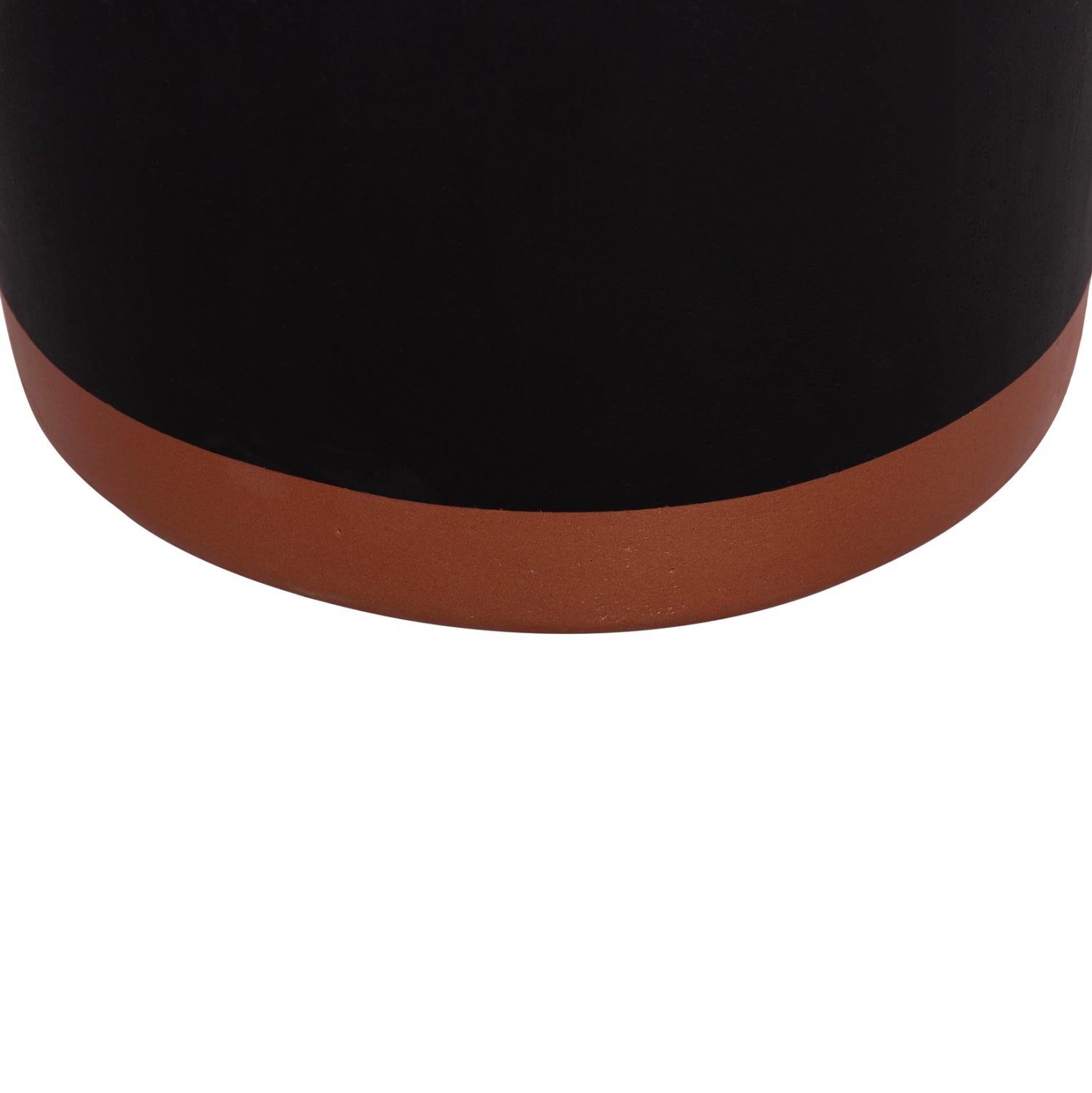 INDOOR PLANTER/POT SERIES TRYLL FB94690M FIBER CEMENT IN BLACK & ROPE Φ31x31Hcm.