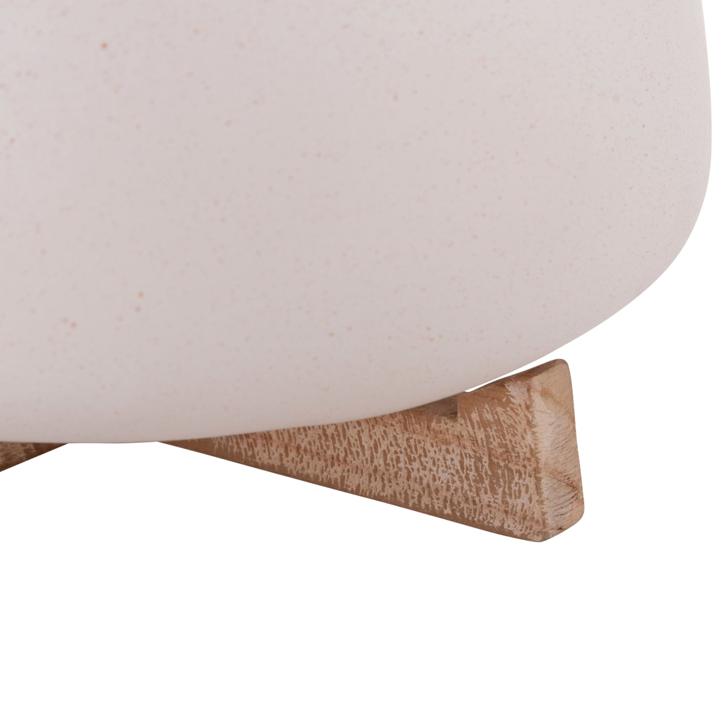 INDOOR POT FRELLO HM4674.02M FIBER CEMENT IN WHITE--TEAK STAND 27x26.5x12Hcm.