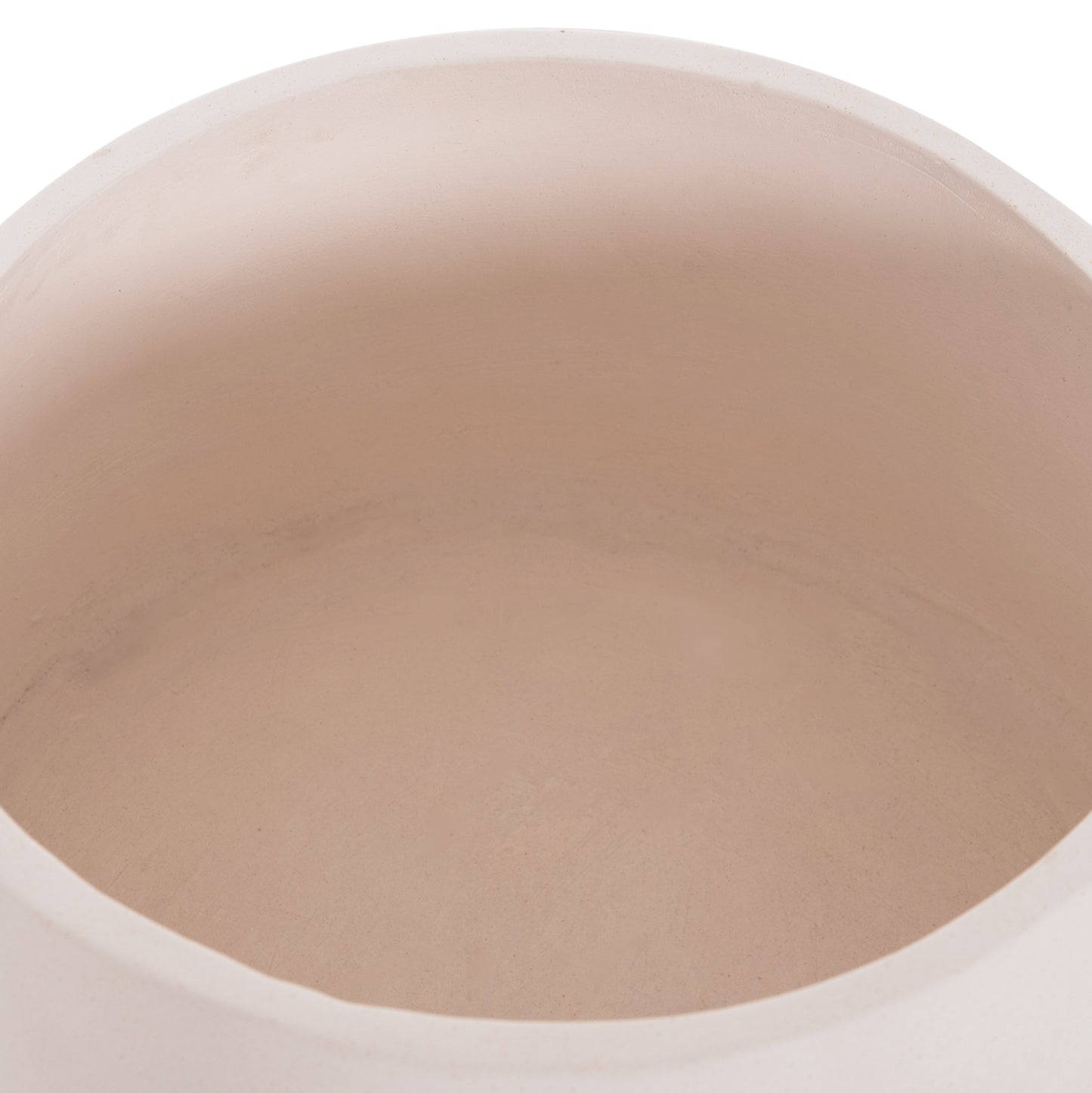 INDOOR POT QUAN HM4680.02L FIBER CEMENT IN WHITE--TEAK BASE Φ40x85Hcm