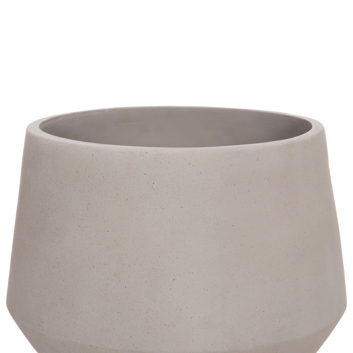 INDOOR POT QUAN HM4680.03M FIBER CEMENT IN GREY--TEAK BASE Φ35x50Hcm