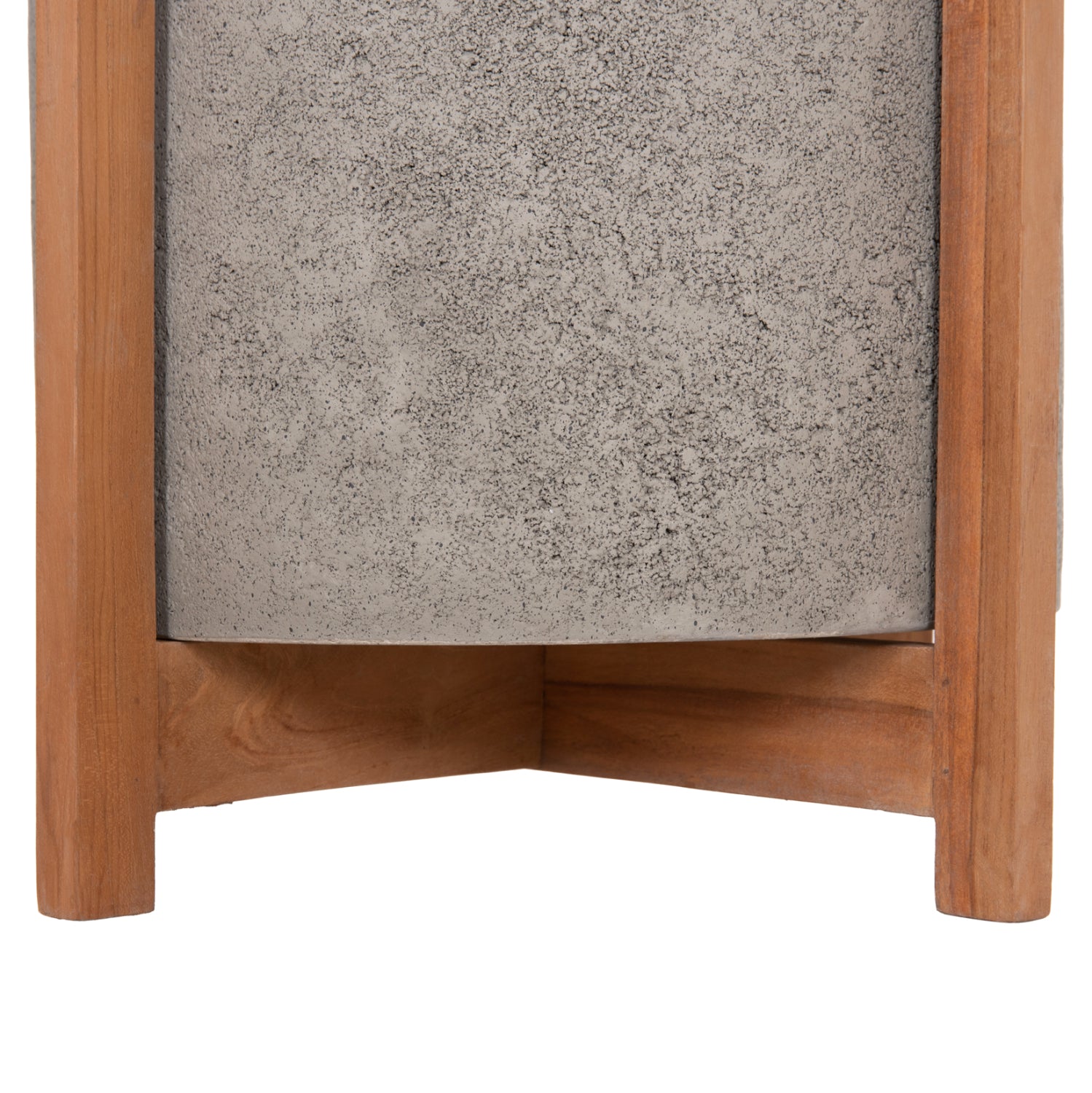 INDOOR POT HOFF HM4682.03M FIBER CEMENT IN GREY--TEAK BASE Φ40x39Hcm