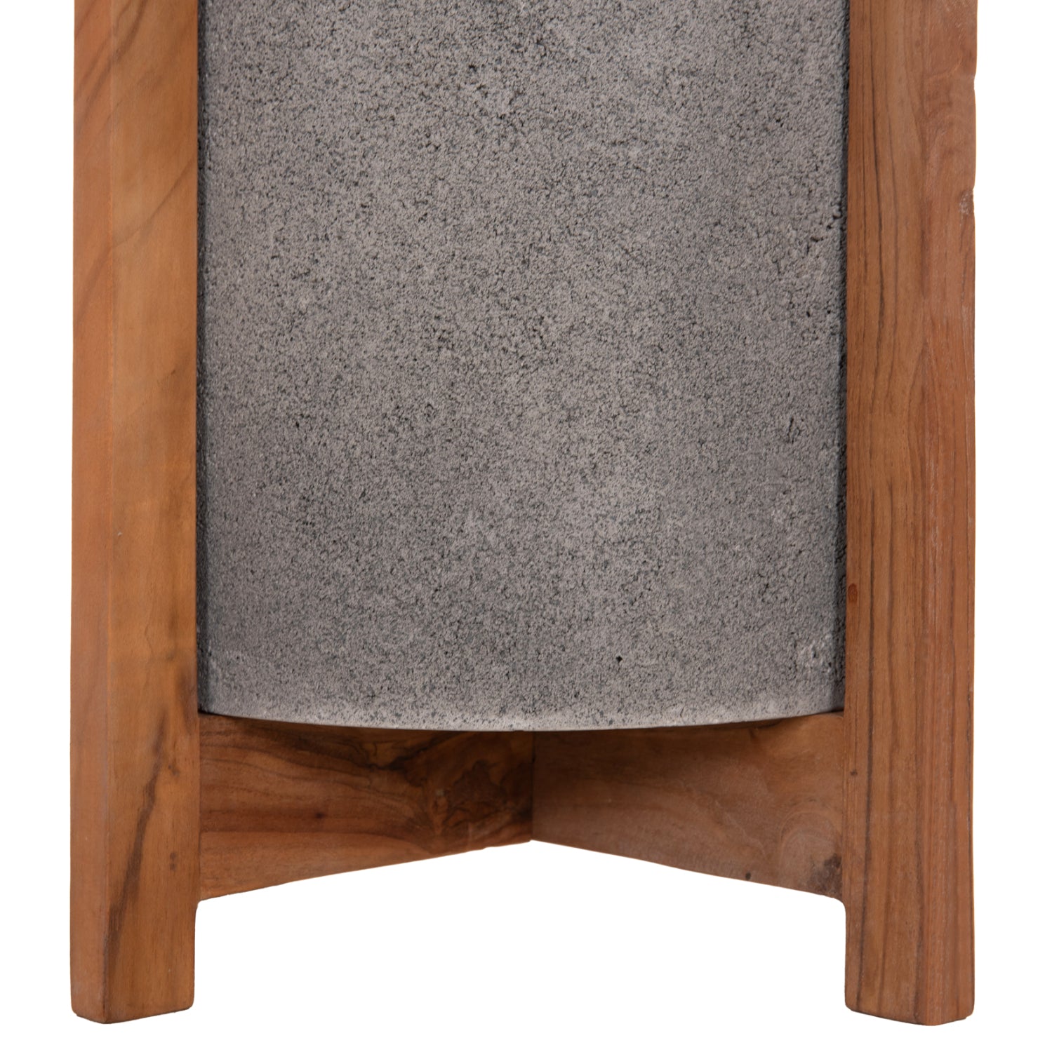 INDOOR POT HOFF HM4682.03S FIBER CEMENT IN GREY--TEAK BASE Φ33x42Hcm