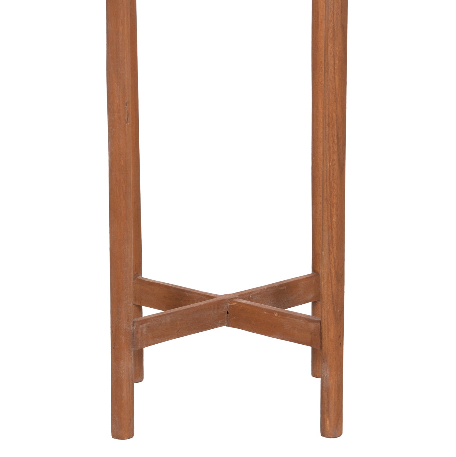 INDOOR POT RENTIL HM4684.08L FIBER CEMENT IN TERRACOTTA COLOR--TEAK BASE Φ27x66Hcm